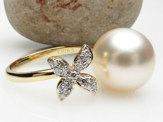 Mayliss South Sea Pearl and Diamond Ring